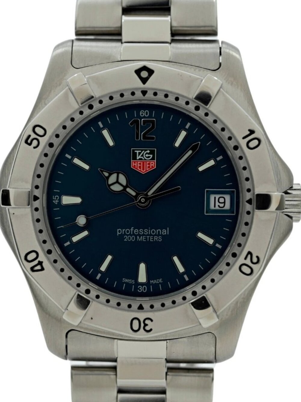 Tag Heuer 38mm Men's Professional 2000 Series SS Teal Dial Watch! Ref: WK1119-1!